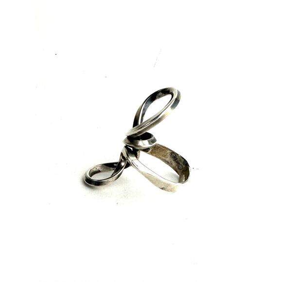 Sculptural Abstract Modern Ring Adjustable - Picture 3 of 9